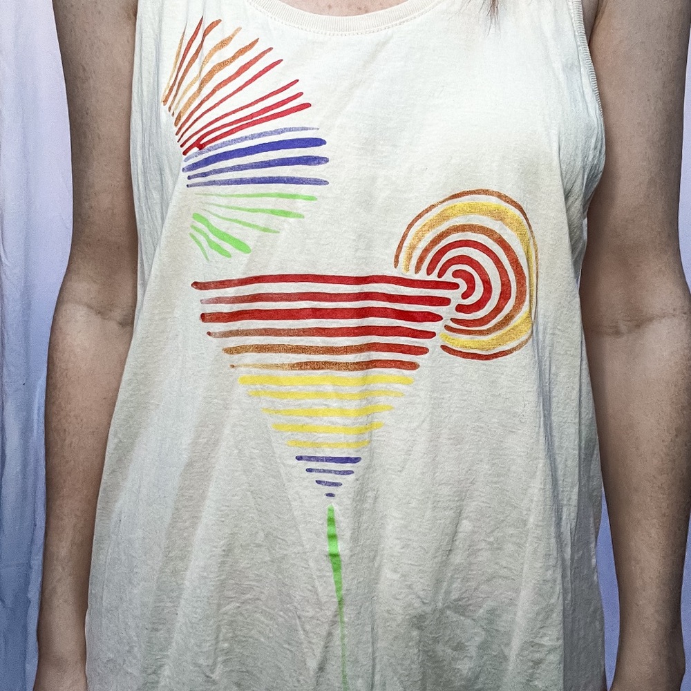 Rainbow cocktail tank top coverup